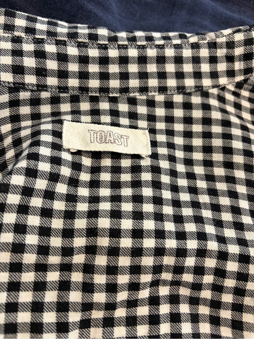 Toast cotton Black & White Gingham Button-Down Shirt - Picture 4 of 7
